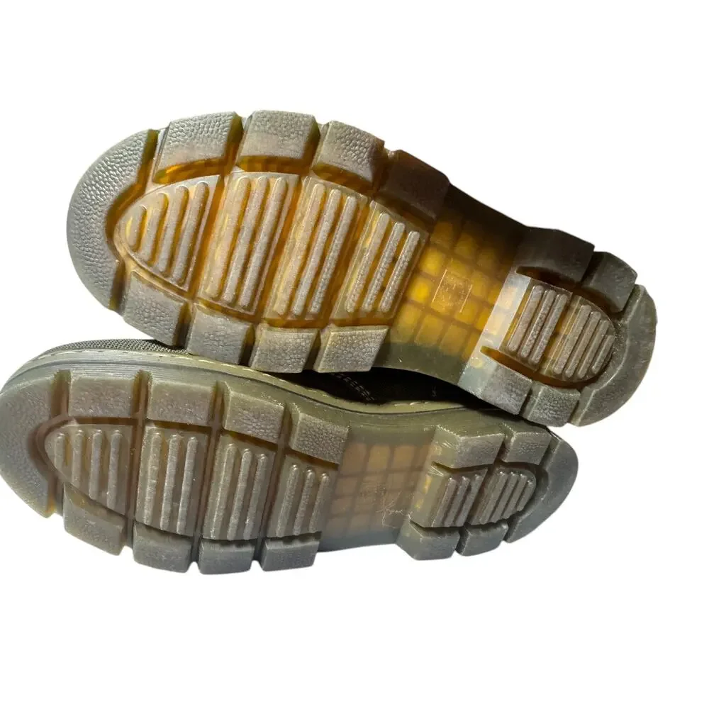 Dr. Martens Combs Tech Canvas Boots Mens 11M Olive Green Lace Up Mid Top Utility